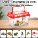 12Pcs Plastic Reptile Terrariums Carrier Cage Tarantula Enclosure Snake Breeding Box Hatching Container Transparent Fish Tank Turtle Aquarium with Random Color Lid for Spider, XS5.1 x 3.5 x 3.5
