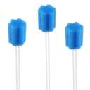 Wellgler's Disposable Oral Swabs,Sterile Sponge Mouth Swabs,Individually Wrapped (50pcs,Blue)