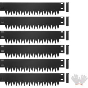 Dyna-Living Galvanized Steel Landscape Edging 40 x 8 Inch Metal Landscape Edging with 6 Clips, 20FT Total Metal Edging for Landscaping Bendable Hammer-in Edging Border for Flower Bed Lawn Yard (Black)