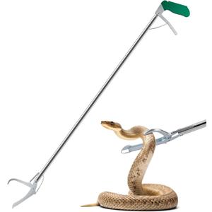 47" Extra Heavy Duty Snake Tongs Reptile Grabber Catcher Wide Jaw Handling Tool