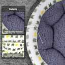 AIWIKIDE Super Soft Small Dog & Cat Bed, Anti-Anxiety Puppy Cuddler, Cozy Round Fluffy Plush Pet Bed, Machine Washable Faux Fur Donut Cuddler, Grey