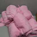 8 Pcs Fleece Sleepover Blankets for Girls Soft Fuzzy Wedding Guest Throw Blanket Bulk Warm Flannel for Spa Slumber Movie Night Wedding(Pink)
