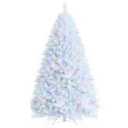 7ft White Iridescent Tinsel Artificial Christmas Tree with 1156 Branch Tips