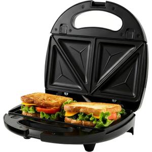 OVENTE Electric Sandwich, Panini and Waffle Maker Set with 3 Removable Non-Stick Plates, 750 Watts, Perfect for Grilled Cheese, Tuna Melts, Burgers, Steaks and Snacks, Black GPI202B