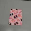 Mektron Printed Case for iPad mini 7 (A17 Pro) 2024/ Mini 6 2021, iPad mini 7th/6th Generation 8.3-inch Liquid Retina Display Cover, Buit in Pencil Holder with Clear Back Shell, Skull & Flowers Pink