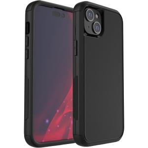 Magnetic Case for iPhone 15 iPhone 13, 3-Layer Protection Anti-Slip Drop Protective Shockproof Full Body Protection Wireless Charging Case, Compatible with iPhone 15 with MagSafe, Black 6.1