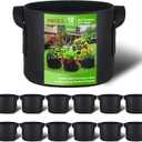 PHYEX 12 pack gallon grow bags thickened 300g nonwoven fabric pots with reinforced handles planting bags for healthy root growth vegetables and flowers