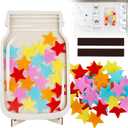 Magnetic Reward Jar, Classroom Reward Jar for Kids, Personalized Stars Reward Jar for Students Kids Behavior, Magnetic Reward Chart for Classroom Board Home