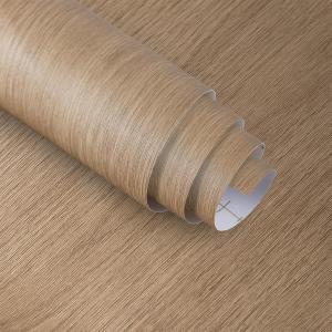 15.74"x354" Light Wood Contact Paper Brown Oak Wallpaper Peel and Stick Waterproof Removable Thick Wooden Adhesive Paper for Furniture Kitchen Bedroom Living Room Natural Wood Vinyl Cabinet Wrap