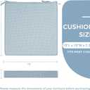 Patio Chair Cushion 18"x18"x2.5" for Patio Furniture, 2 Pack, Indoor/Outdoor Waterproof Square Corner Seat Cushion with Ties, Chair Pads for Garden Dining Office Sofa-Frost Blue