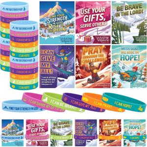 30 Sets VBS Glow Dark Christian Bracelets Illumination Themed