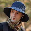 Fishing Hat for Men Women, Wide Brim Summer Safari Hat, UDF 50+ UV Protection Sun Hats, Bucket Hiking Beach Hat