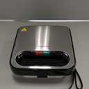 OVENTE Electric Sandwich Maker with Non-Stick Plates, Indicator Lights, Cool Touch Handle, Easy to Clean and Store, Perfect for Cooking Breakfast, Grilled Cheese, Tuna Melts and Snacks, Black GPS401B, Black 