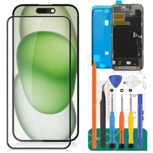TFT for iPhone 14 Pro LCD Display for iPhone 14 Pro Screen Replacement for A2890, A2650, A2889, A2892 Touch Screen Digitizer Assembly Repair Kits Black