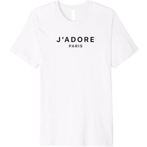 I love Paris J-Adore Paris White Graphic T-Shirt, Size L