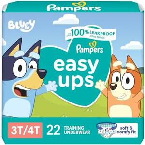 Pampers Training Pants - Easy Ups Boys & Girls Bluey - Size 3T-4T, 18Count, Children's Potty Underwear (Packaging May Vary)