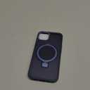 Telaso Magnetic for iPhone 13 Mini Case, Compatible with Magsafe with Magnetic Stand Ring Holder, Translucent Matte Back TPU Bumper Military Grade Protective Phone Case for iPhone 13 Mini, Blue