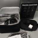 ESOHOT Heated Lunch Box,120W Electric Lunch Box for Adults with 1.5L 304 Stainless Steel Container, 12V/24V/110V Lonchera Eléctrica Portátil for Travel,Work,Car,Truck (Pure Black, 1.5L x 3)