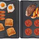 24" X 16" Reversible Cast Iron Griddle for Camp Chef, Flat Top Plate for Gas/Stove/Charcoal/Propane Grill, Universal 4 Burner Stove Top Griddle for Outdoor Cooking & Camping Accessories