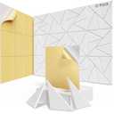 12 pack Acoustic Panels With Self-Adhesive, 12"X 12"X 0.4"Sound Proof Foam Panels, Sound Panels High Density, Soundproof Wall Panels for Home Studio Office-White