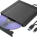 External CD DVD Drives, External CD DVD +/-RW Drive USB 3.0 Portable DVD Reader Writer ROM Drive,CD Burner External Disk Drive Compatible with Laptop Desktop Mac,Windows 11/10/8/7 (CDM005-B)