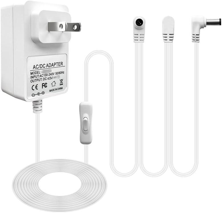 Sigely 4.5V Power Adapter Replacement for Lemax Lighted Village Accessory 74254 94563 94565 for Christmas Halloween Village Lights Micro Lighting Building Decor (3 Output, with 303 Switch)