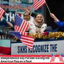 Tudomro 100 Pcs Small American Flag on Stick 12x18 In Mini Small US Flags Handheld with Safety Golden Spear Top 4th of July Decoration American Hand Held Stick Flags for Memorial Day