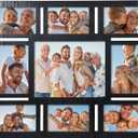 9-Opening Collage Picture Frame Wall Decor Black Multi Photo Frame for 5x7, 8x10 & 4x6 Photos Multiple Size Photo Display, Wall Mountable Vertically or Horizontally