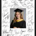 eletecpro 16x20 Signable Picture Frame with Clear Acrylic Cover, Signature Photo Frame with Mat Display 8x10 Photo for Wall Mount, Wedding Guest Book Alternative, Graduation Decoration, Black