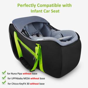 YOREPEK Car Seat Travel Bag Backpack Compatible with UPPAbaby MESA, Infant Car Seat Bags for Air Travel with Adjustable Straps, Carseat Travel Cover, Gate Check Bag for Car Seats