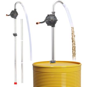 Aluminum Heavy Duty Barrel Hand Pump - Fits 5 to 55 Gallon Drum - With 35" Extension Tube, Corrosion Resistant, Used to Transfer Heating Oil, Diesel, Hydraulic, Engine Oil