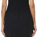 YZXDORWJ Women Mexican Embroidered Casual Dress Summer Ruffle V Neck Short Sleeves (Black, XL)