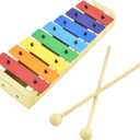 MUSICUBE Xylophone for Kids Wood Xylophone with Mallets Orff Music Instrument for Educational& Preschool Learning Baby Percussion Kit with Professional Tuning for Toddlers Gift Choice for Children age (50803)