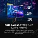 msi MAG 242F 24-inch 1920 x 1080 (FHD) Gaming Monitor, 200Hz, Adaptive Sync, HDMI, DisplayPort, VESA Mountable, Tilt, Height Adjustable, Speaker, 0.5ms, Black