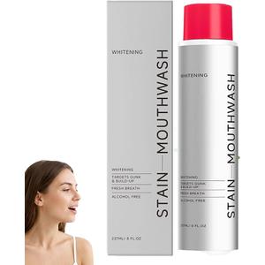 Stain Whitening Mouthwash, Removing for Fresh Breath and Teeth Whitening with Essential Oils 237ml (1 pc)