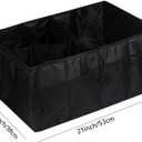 Trunk Organizer Car Basket Storage Tote Organizer Small Black Collapsible Snack Bins for Car SUV Sedan