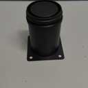 3 Inch Metal Furniture Legs Stainless Steel Adjustable Legs Black Metal Legs Round Cabinet Legs for Coffee Table Cabinet Desk Sofa Shelves, Pack of 4