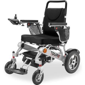18 Miles Long Travel Range Corse Motility 2025 Upgrade Compact Electric Wheelchair for Adults - Lightweight 60lbs, Foldable Motorized Power Chair for Seniors, 600W Motors, All-Terrain Capability