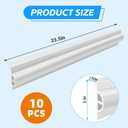 10 Pack Dock Edging Side Gard, 20 Feet Dock Guard with Heavy Wall Sections for Greater Protection – Commercial Grade Double Molded Material (White)