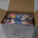 Timgle 560 Pcs Mini Acrylic Paint Set 40 Set 12 Colors Washable Paint Strips Bulk 40 Flat Brushes 40 Pointed Brushes Christmas Party Gift for Art Birthday Party Favors Craft Supplies(2ML)