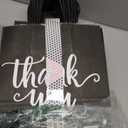 Sparkle and Bash 50 Pack Medium Thank You Paper Bags with Handles for Boutique, Small Business, Favors, Black, 10x8x4 in