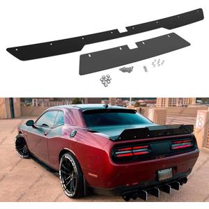 Rear Wickerbill Spoiler Compatible with 2015-2023 Dodge Challenger RT SRT Scat Back Hellcat, Venom Series Style, 2Pcs Wicker Bill Trunk Tail Deck Lid Wing Lip with RivNut Tool
