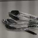 5Pcs Silicone Cooking Utensils Set, Heat Resistant Kitchen Tools Include Solid&Slotted Spatula, Cooking Spoon and Pasta Server, Silicone Kitchen Utensils set for Nonstick Cookware Flipping, Black