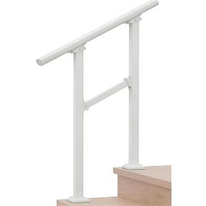 Handrails for Outdoor Steps & Indoor Stair Railing Kit, 1-2 Steps Safety Hand Rail for Porch & Deck