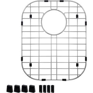 16"13" Sink Protector Stainless Steel Sink Bottom Grid for Kitchen | Heavy Duty Kitchen Grid Sinks Bottom Protector Center Drain Hole Metal Sink-Grates Sink-Rack for Kitchen (1 Pack, 16"13")