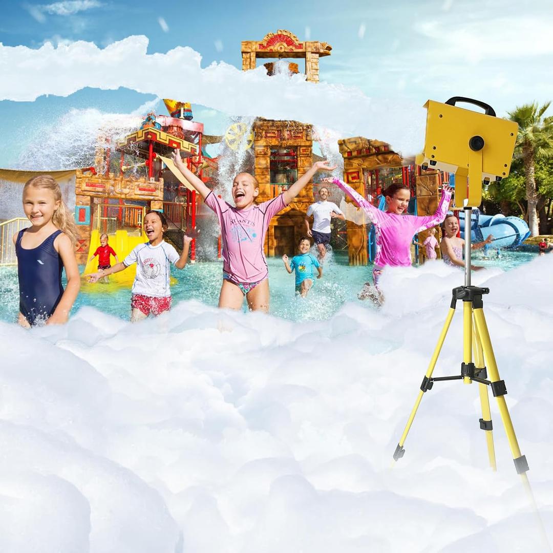 Jet Foam Machine for Party, Party Foam Machine with Telescopic Support, Foam Cannon for Garden, Pool, Indoor, Birthdays, Celebrations, and Backyard Events
