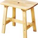 Solid Wood Stool, 18 Inch Rectangle Patio Wooden Stools (Rectangle 18")