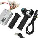 Motor Brushed Speed Controller, 36V 1000W ABS Aluminium Alloy 22mm 0.87in Speed Controller Throttle Grip with Locking Battery Display Throttle Grip for Mini Bike for East China