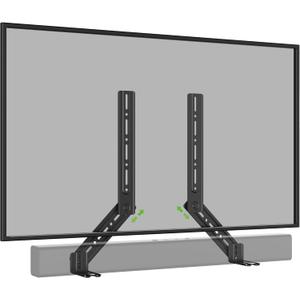 USX MOUNT Soundbar Mount, Flexible Sound Bar TV Mount for Mounting Above or Under TV, Fits Most Sound Bars Up to 16 Lbs, Tool-Free Knob Adjustable, for 23-90" TVs with Detachable Extension Plates