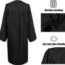 6Pcs Unisex Matte Graduation Cap and Gown 2025 2026 with Tassel for High School and College Graduation Size 42(4'9"-4'11")